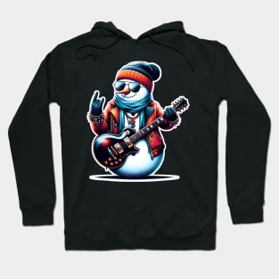 Snowman Rock Christmas Hoodie